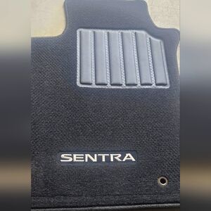 Black Car Floor Mat with Sentra Logo